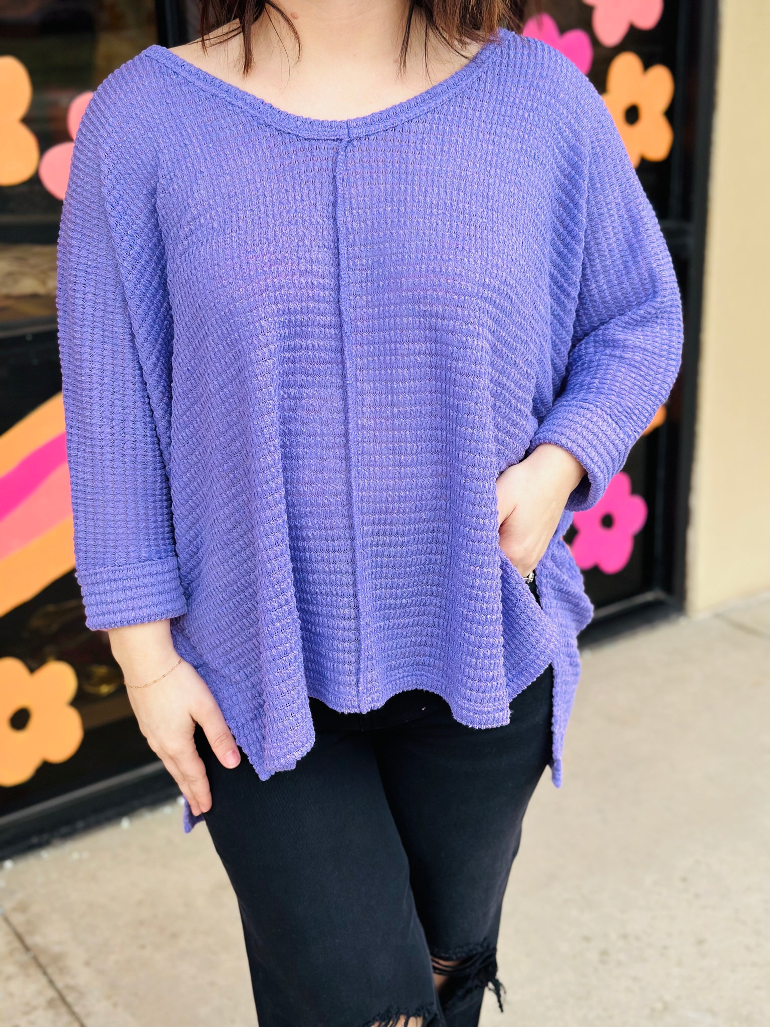 Purple Knit Top