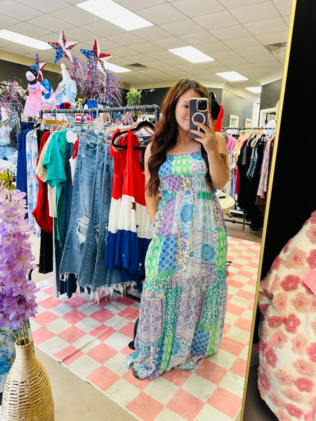 Watercolor Patchwork Maxi