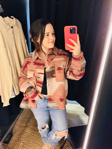 Dessert Vibes Aztec Shacket