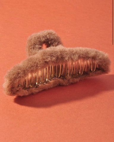 Faux Furry Hair Clip