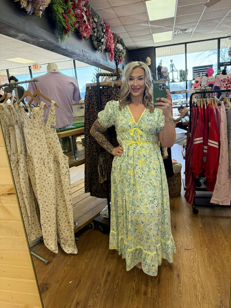 Easter Greens Midi Dress