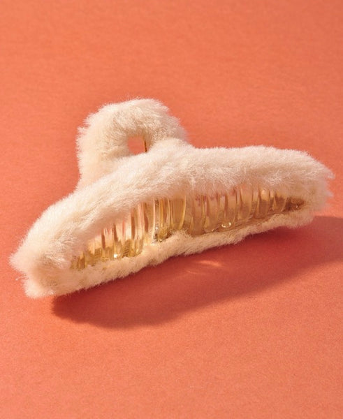 Faux Furry Hair Clip