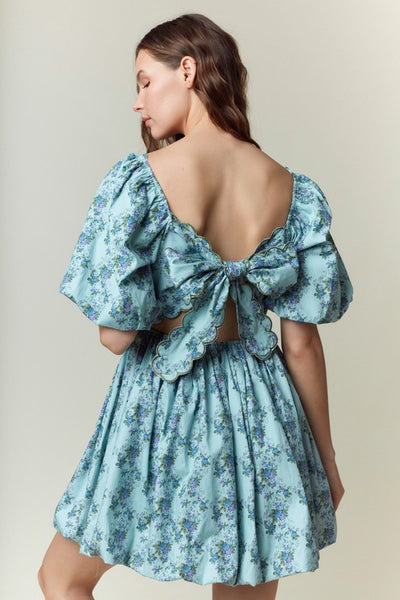 Emerald & Olive Scalloped Dress
