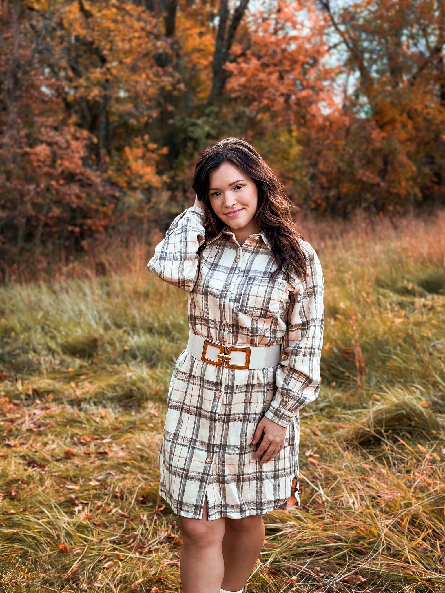 Country Chic Flannel Dress