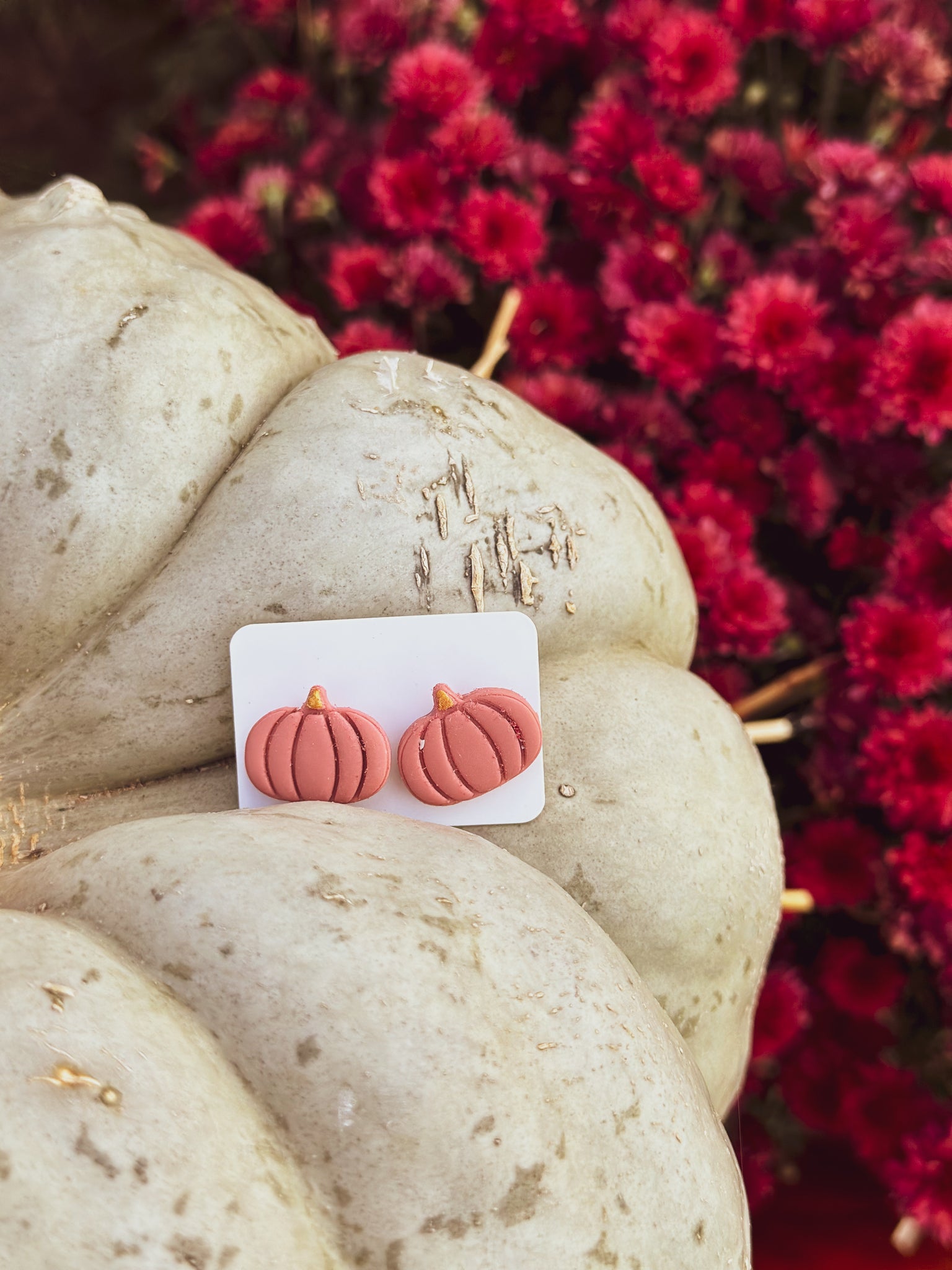 Mauve Pumpkin Studs