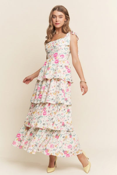 Peony pink spring dress