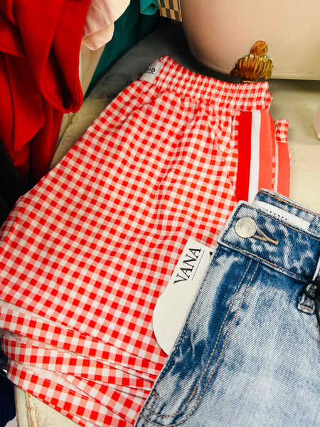 Red Plaid Boxer Short