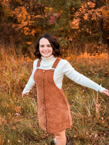 Corduroy overall dress