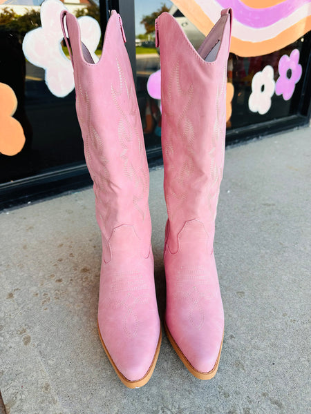 Pink cowgirl boots