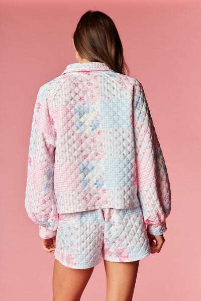 Pastel Patchwork Quilted Set