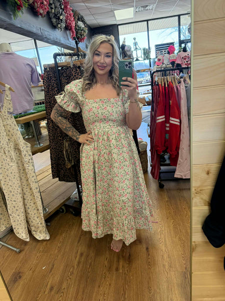 Spring Garden Midi Dress