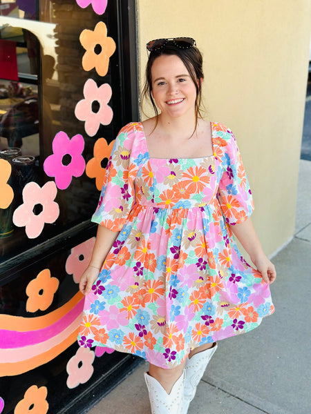 Spring floral dress