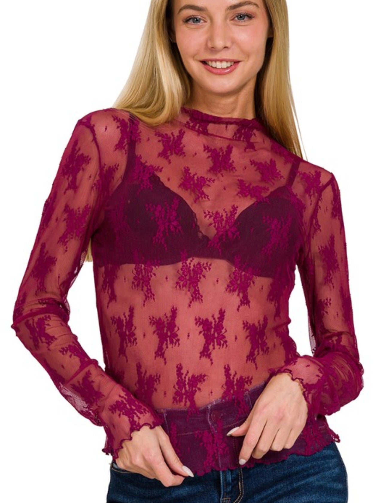 Cabernet Lace Top