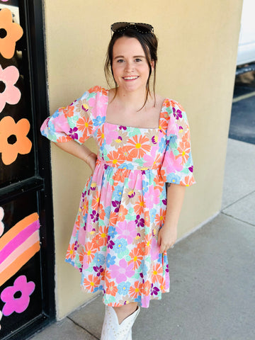 Spring floral dress