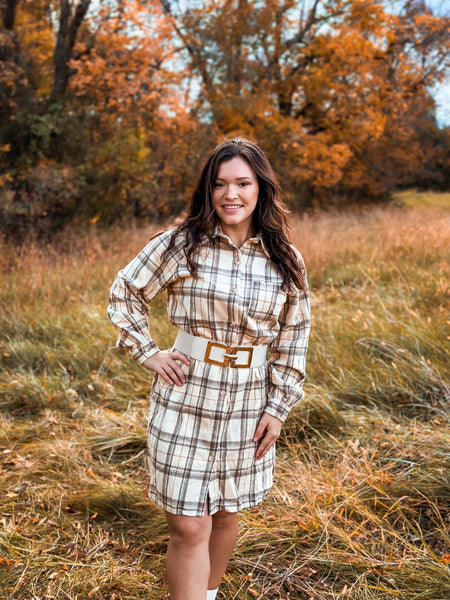 Country Chic Flannel Dress