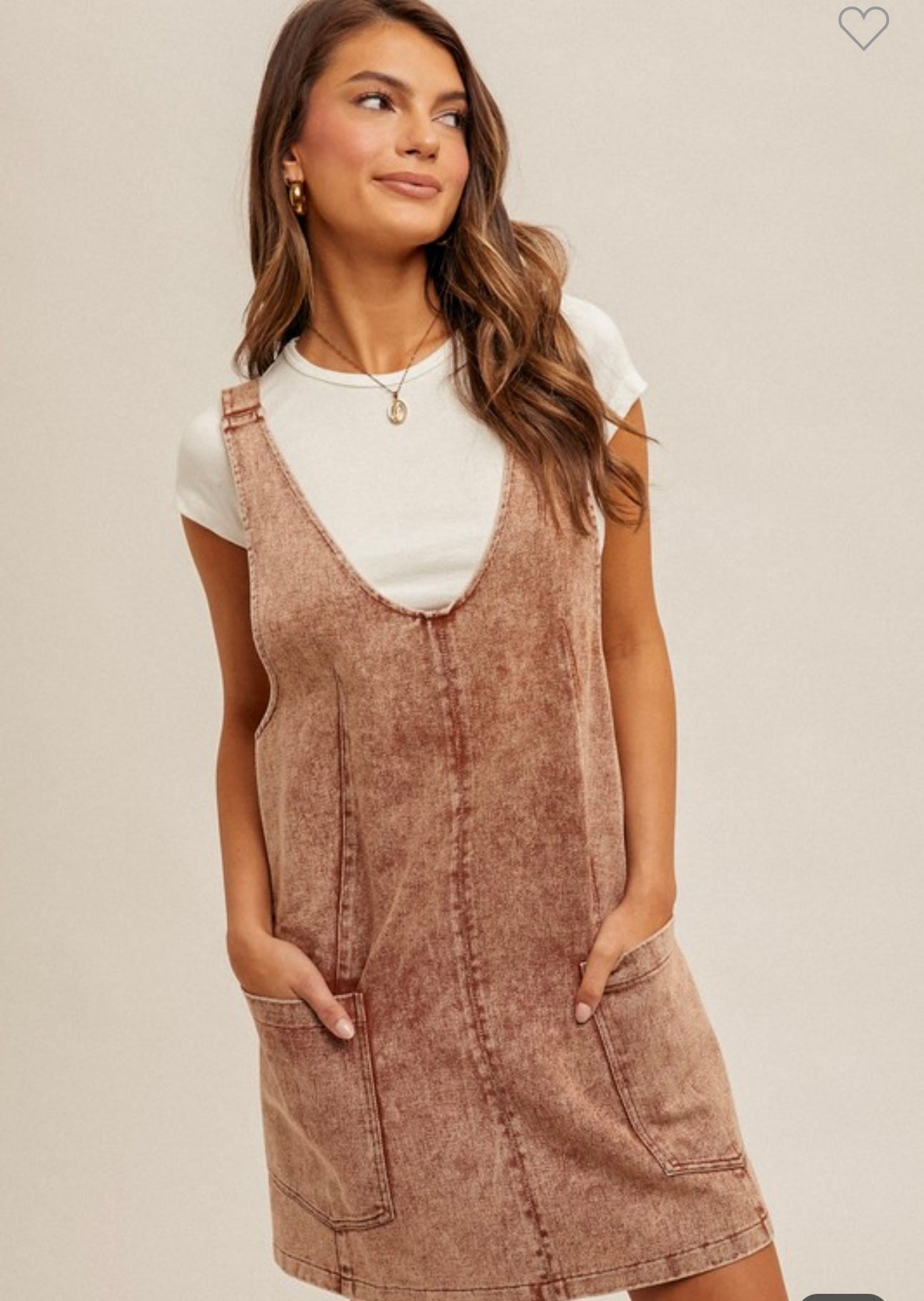 Brown Fall Vibes Denim Dress