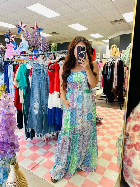 Watercolor Patchwork Maxi