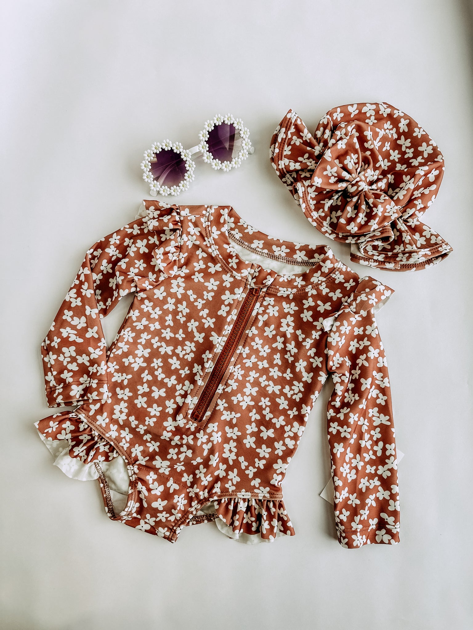 Brown floral Swimsuit