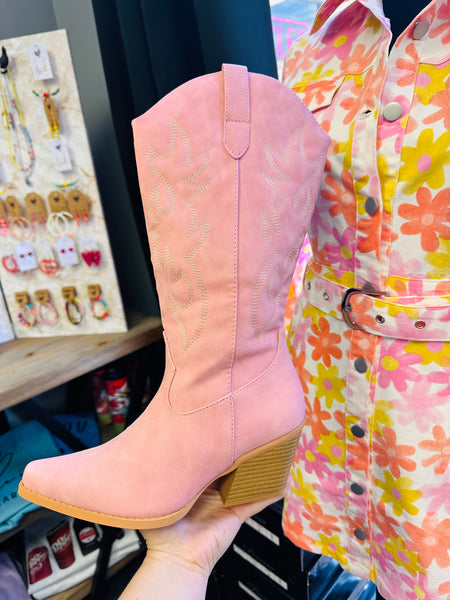 Pink cowgirl boots