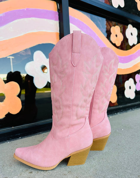 Pink cowgirl boots