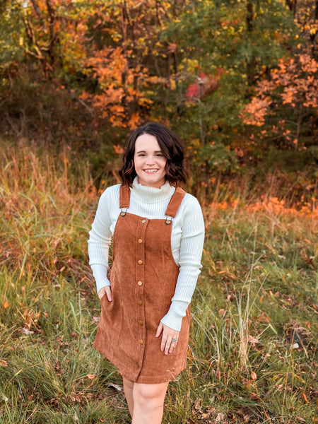 Corduroy overall dress