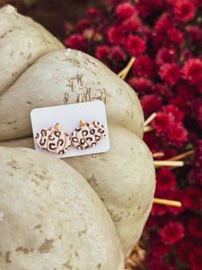 Leopard Pumpkin Studs