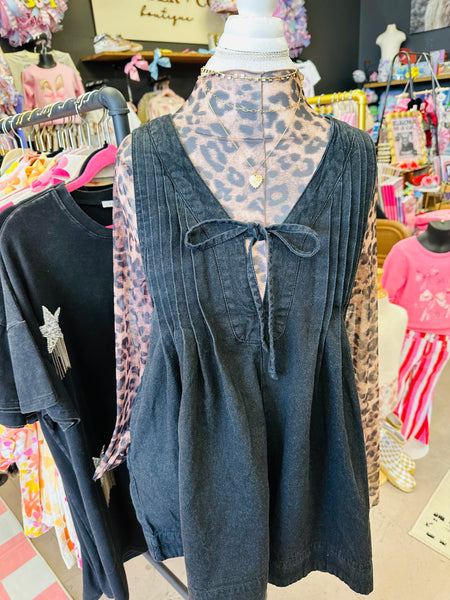 Leopard Mesh Top