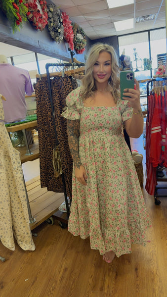 Spring Garden Midi Dress