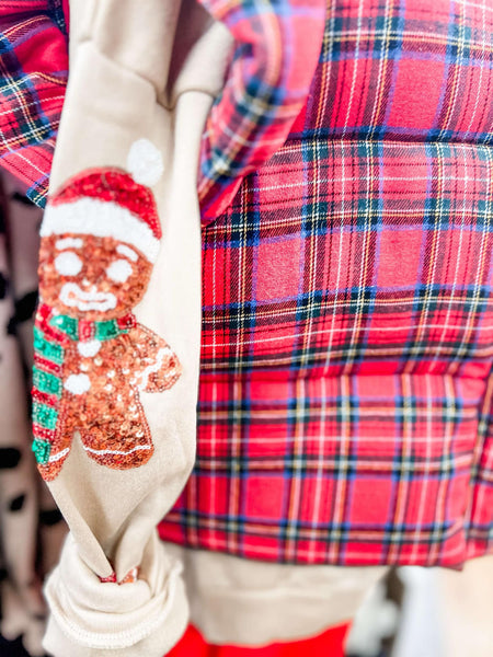 Gingerbread Sequin Sweatshirt