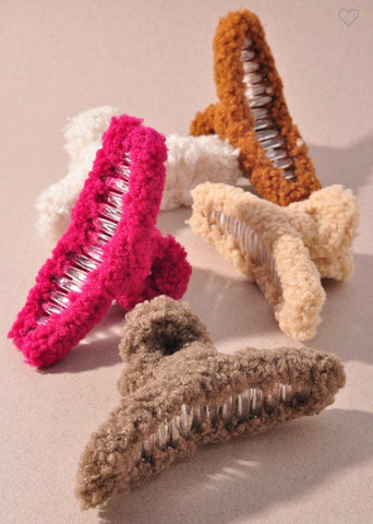 Teddy Hair Clips