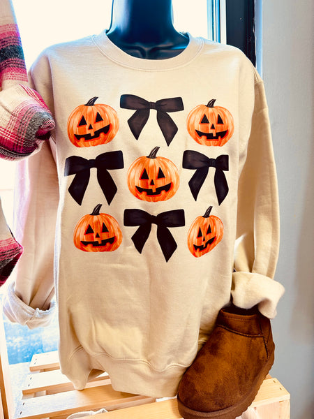 Pumpkin Bow Sweatshirt