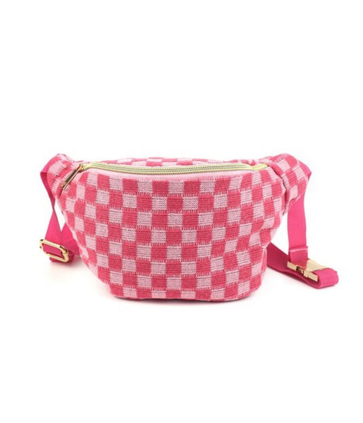 Pink Checkered Bum Bag