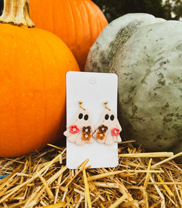 Floral Ghost Dangle Earrings