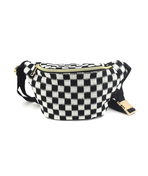 B&W Checkered Bum Bag