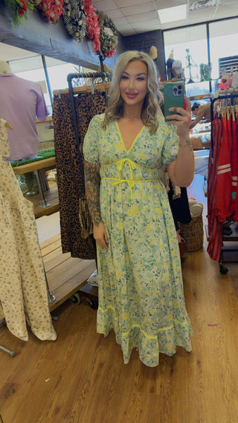 Easter Greens Midi Dress