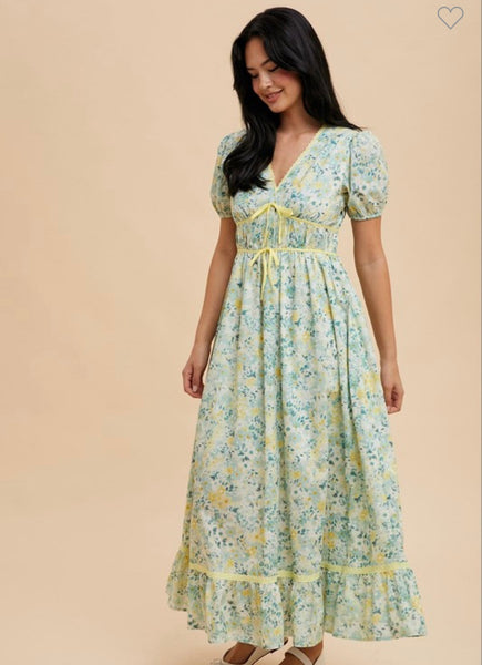 Easter Greens Midi Dress