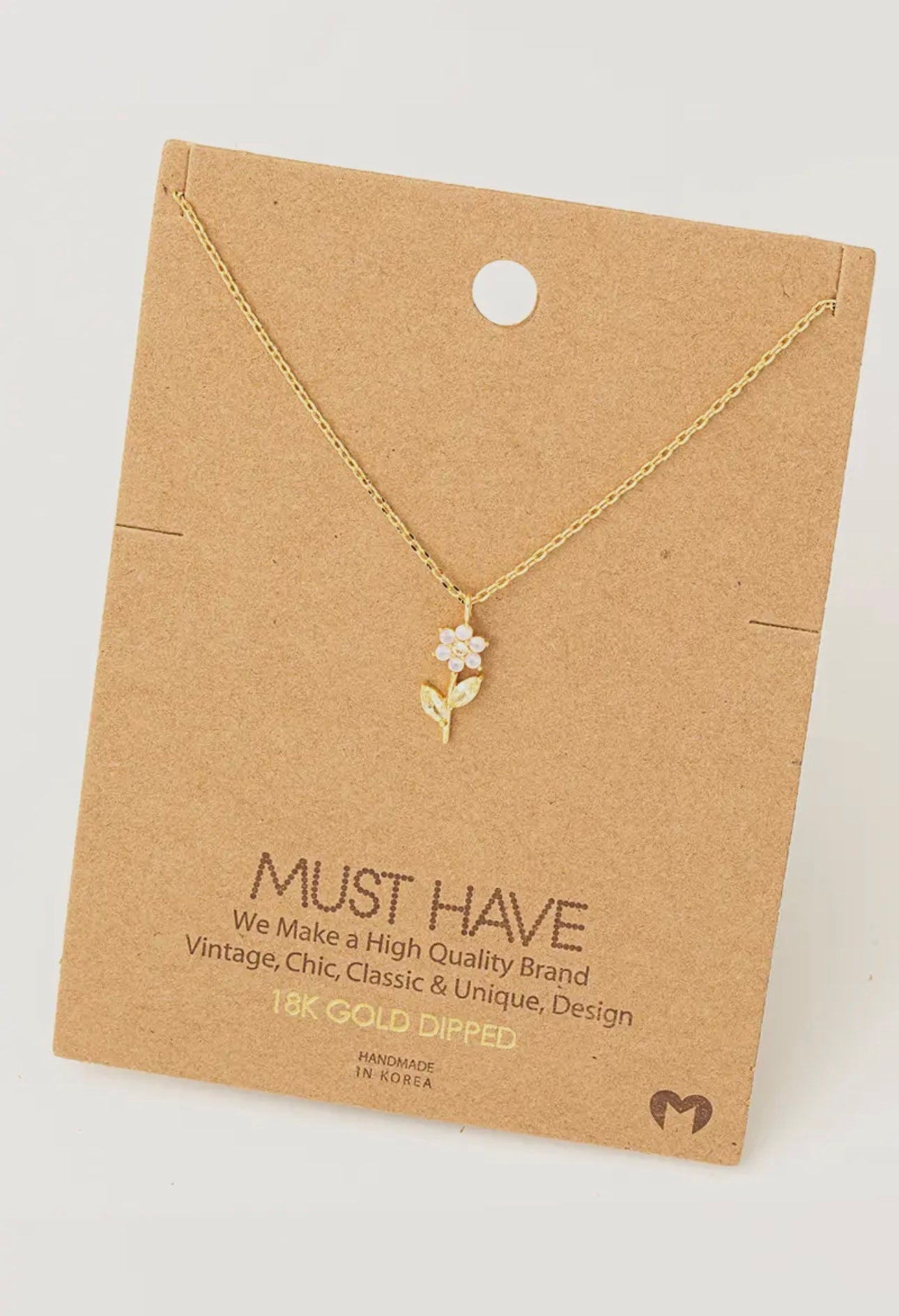 Dainty flower necklace