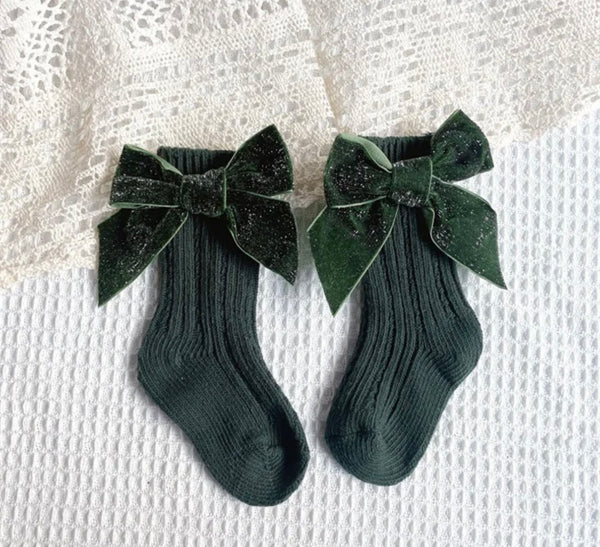 Green Bow Socks