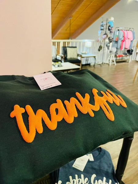 Thankful Forrest Green Crewneck