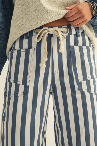 By The Sea Navy Stripe Pants