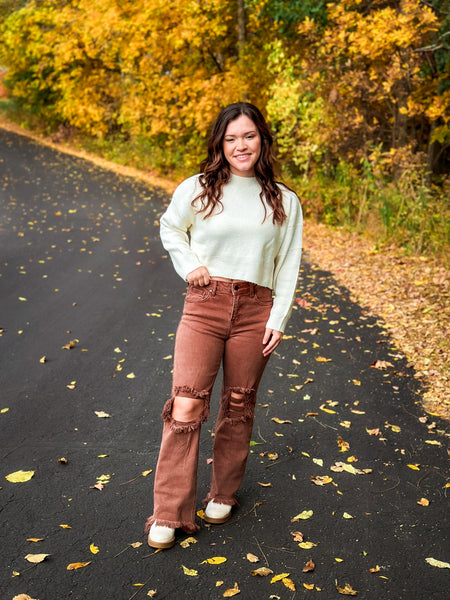 Autumn Pumpkin Risen Jeans