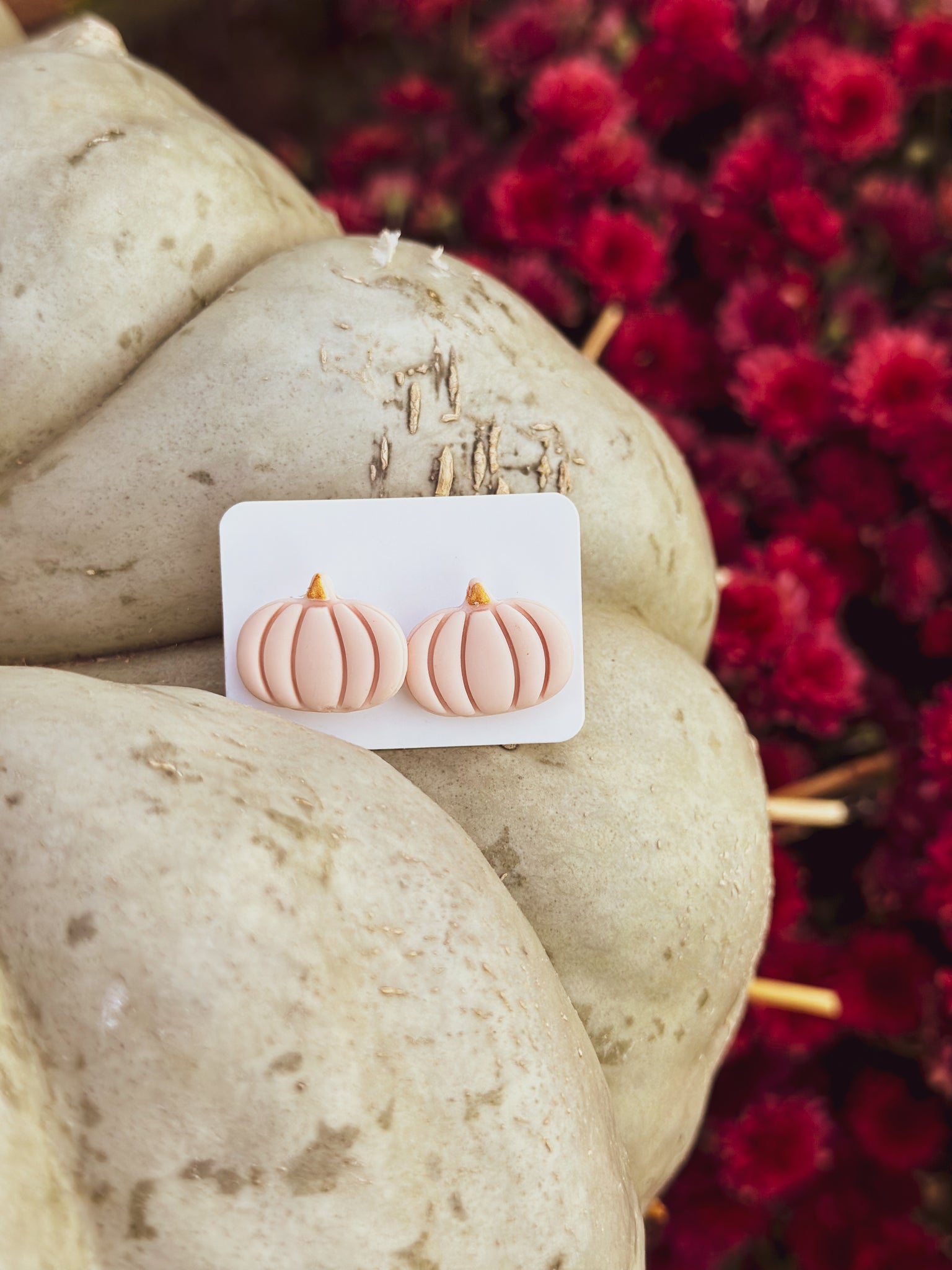 Blush Pumpkin Studs