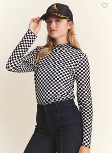 Checkered Layering Top