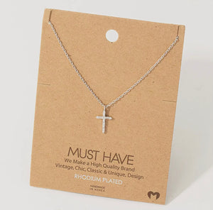 Cross dainty necklace