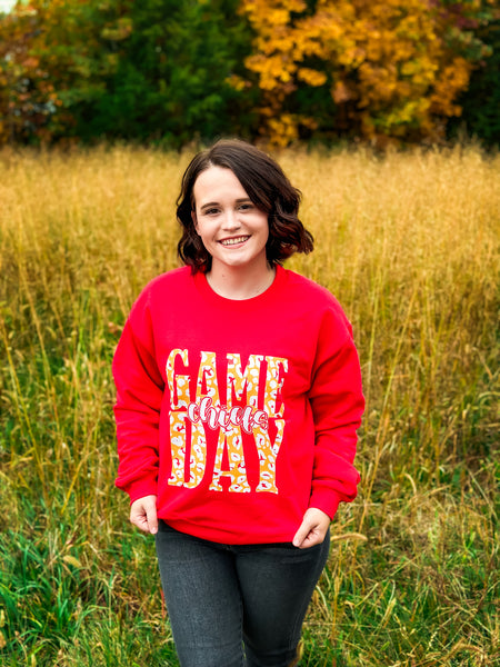 Game Day Leopard Crewneck