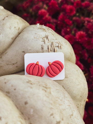 Hot Pink Pumpkin Studs