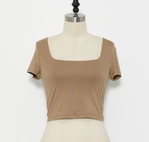 Mocha Short Sleeve Top