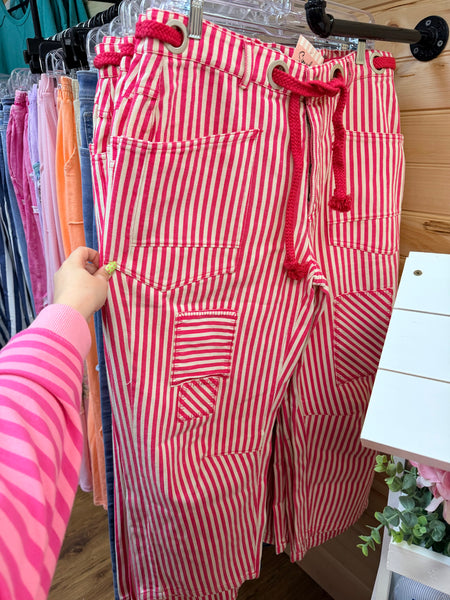 Fuchsia Stripe Vintage Pants