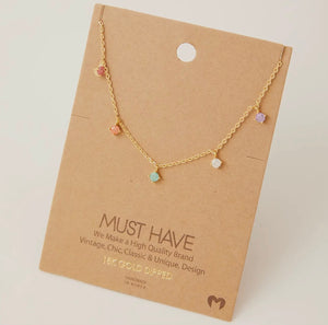 Dainty colorful necklace