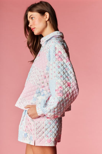 Pastel Patchwork Quilted Set
